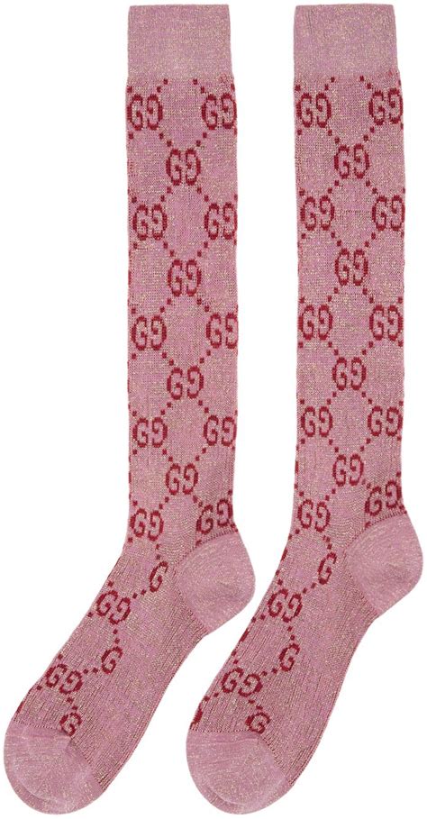 grey pink gucci socks|farfetch Gucci pink socks.